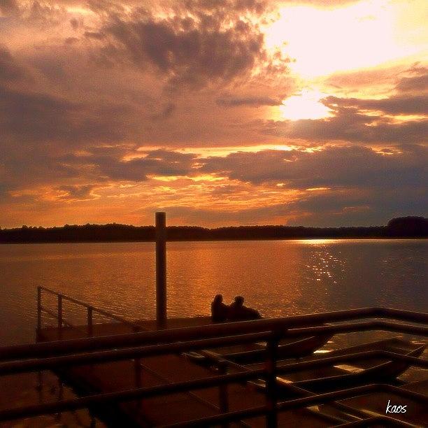 7:15pm Lake Crabtree. #water_shots Photograph by Ka Os