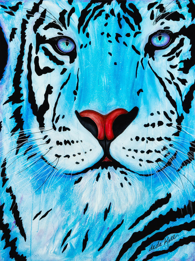 Jungle Painting - Blue Bengal by Dede Koll