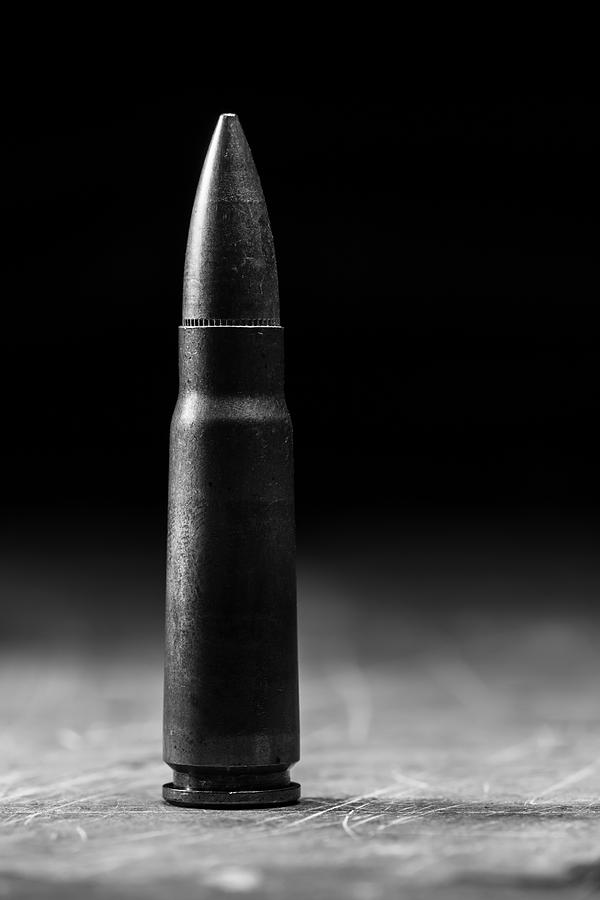 7.62 x 39mm Black and White #762 Photograph by Andrew Pacheco