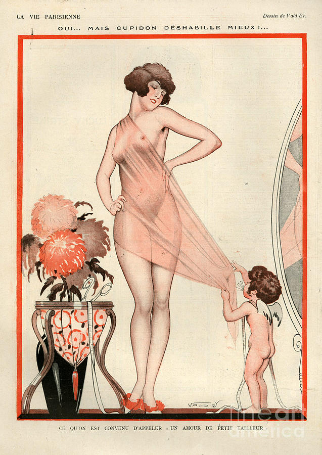 Nude Drawing - 1920s France La Vie Parisienne Magazine #78 by The Advertising Archives