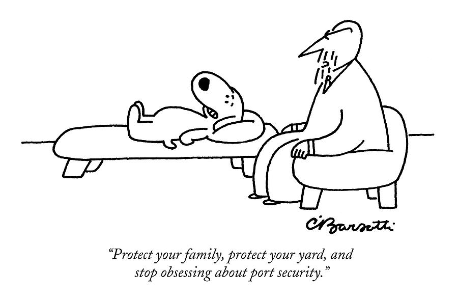 Protect Your Family Drawing by Charles Barsotti