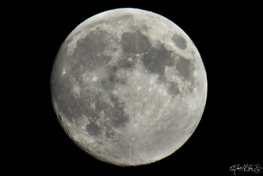 7sep14 Moon Photograph by Michael Frank Jr