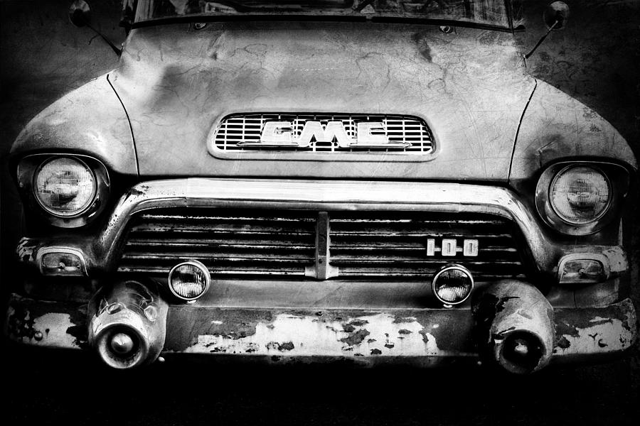 1957 GMC V8 Pickup Truck Grille Emblem #8 Photograph by Jill Reger