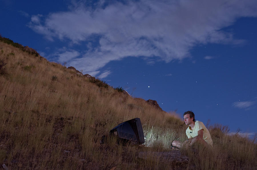 A Person Watches A Glowing Television Photograph by Blake Gordon | Fine ...