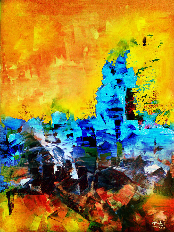 Abstract #8 Painting by Deeb Marabeh