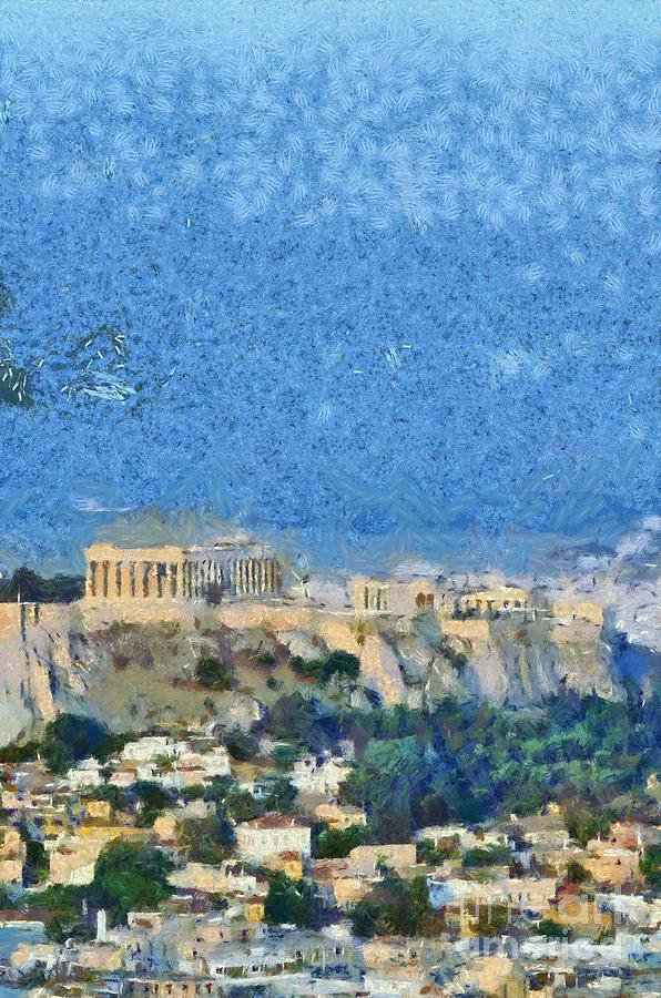 Acropolis of Athens #2 Painting by George Atsametakis
