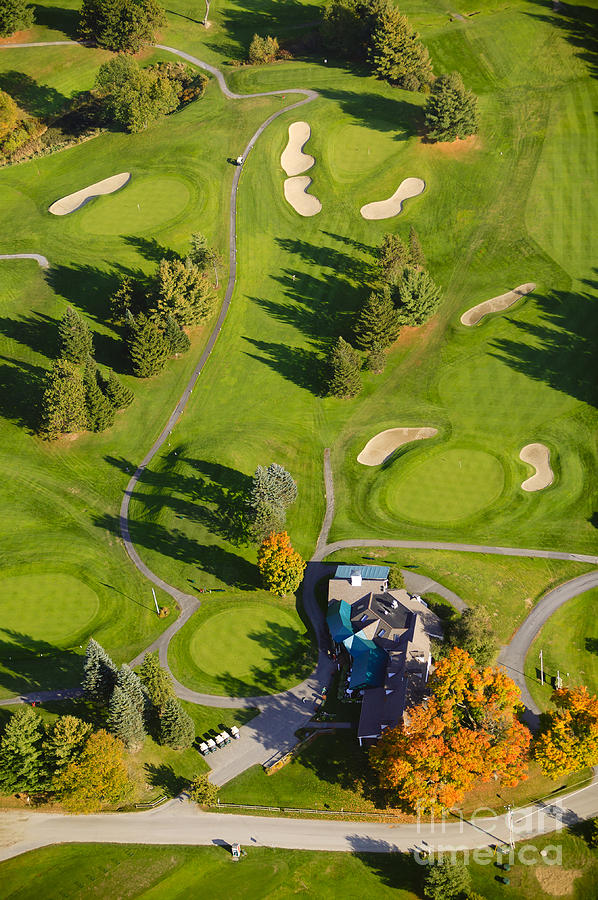 Aerial image of a golf course. #8 Photograph by Don Landwehrle