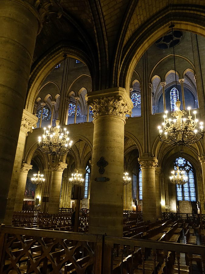 Architectural Artwork Within Notre Dame In Paris France Photograph