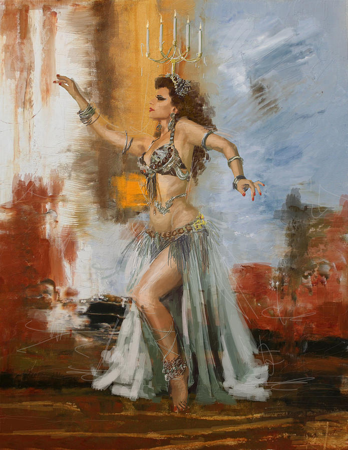 Abstract Belly Dancer 20 Painting By Corporate Art Task Force