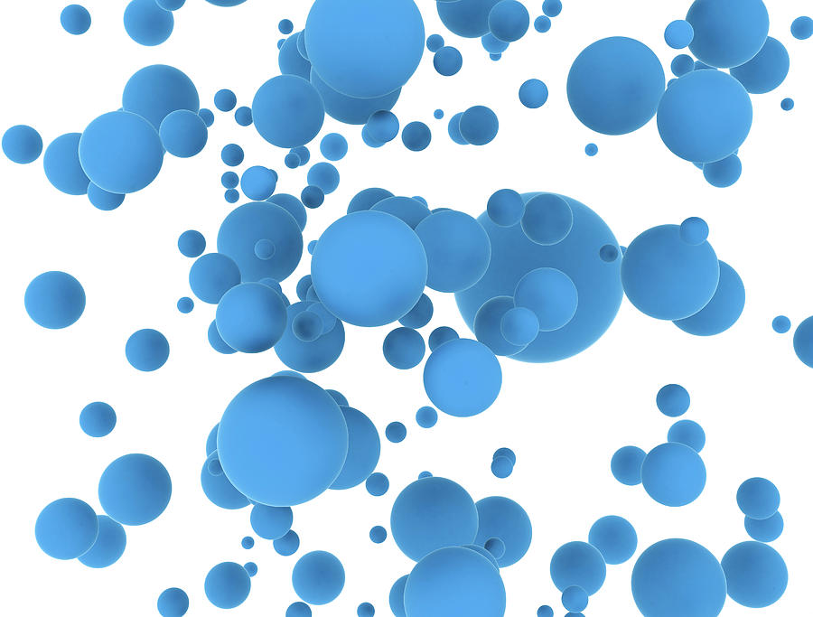 Ball Photograph - Blue Spheres #8 by Jesper Klausen / Science Photo Library