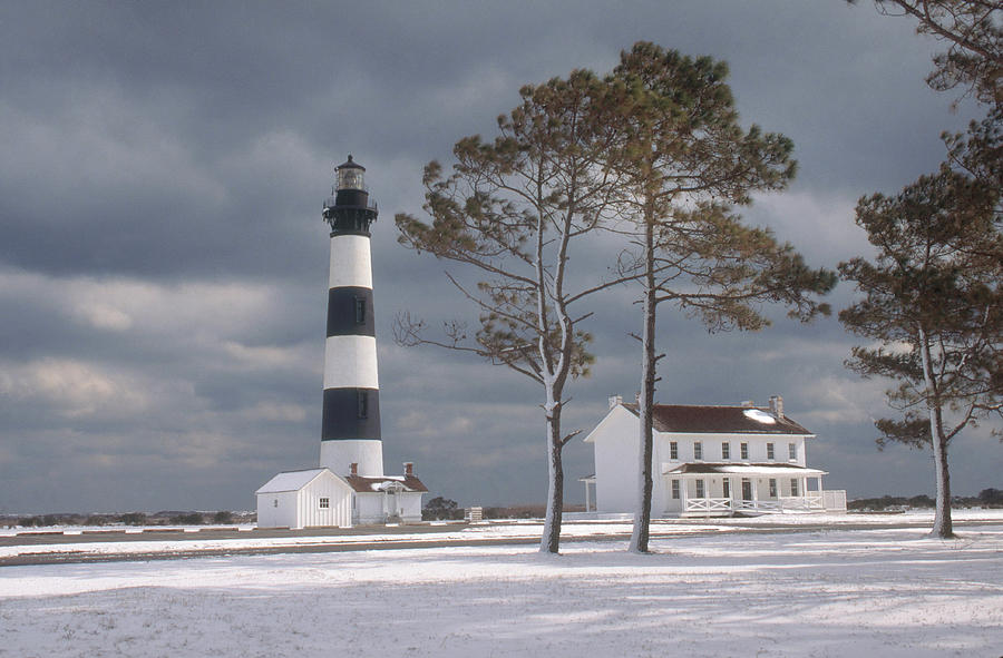 Winter Photograph - Bodie Island Lighthouse #9 by Bruce Roberts