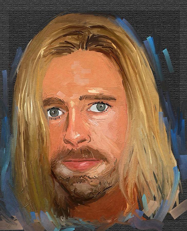 Brad Pitt #8 Painting by Bogdan Floridana Oana