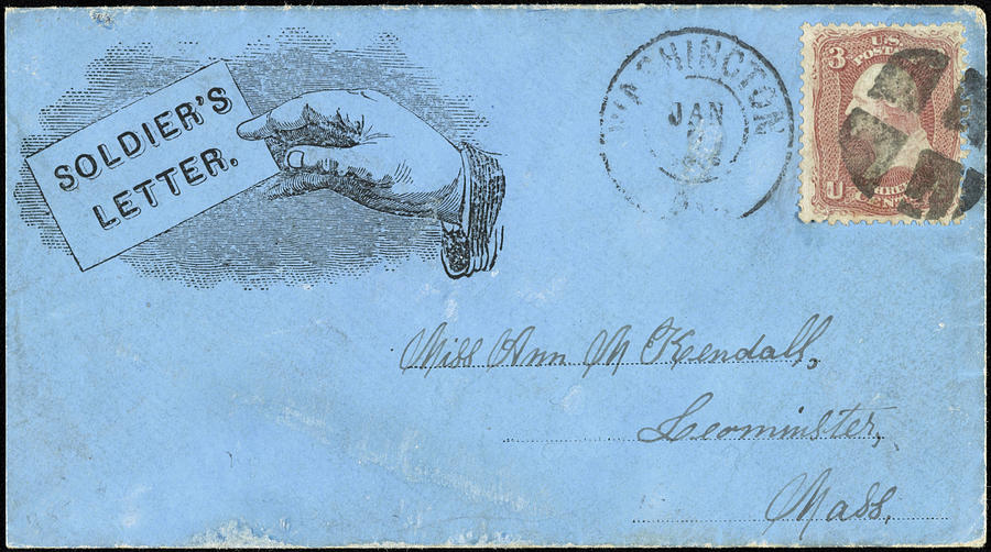 Stamp Painting - Civil War Letter, C1863 #8 by Granger