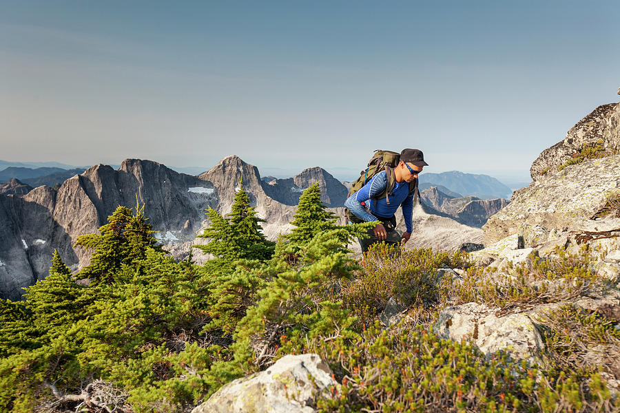 Climbing In Coast Mountain Range Photograph By Christopher Kimmel ...