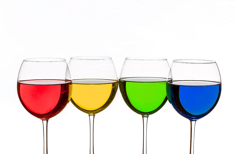Colorful Wine Glasses #8 Photograph by Peter Lakomy