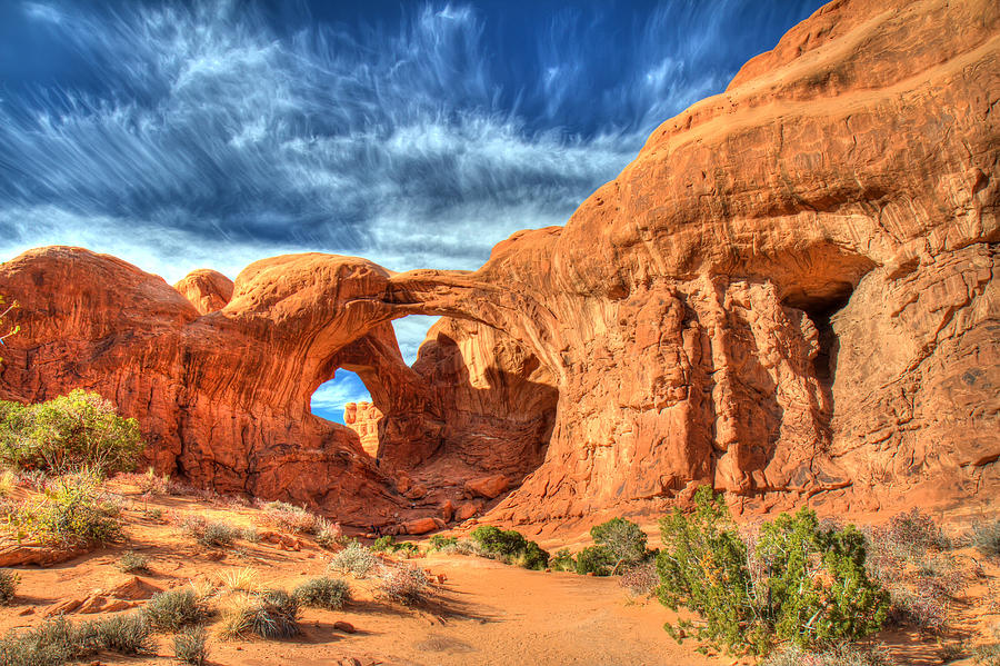 Double arch in Arches National Park #8 Photograph by Pierre Leclerc Photography