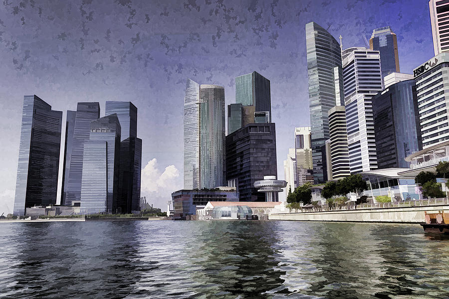 Building Photograph - Financial district of Singapore and view of the water in Singapore #8 by Ashish Agarwal