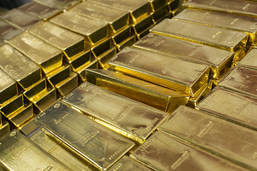 Gold Photograph - Gold Bars #8 by JP Tripp