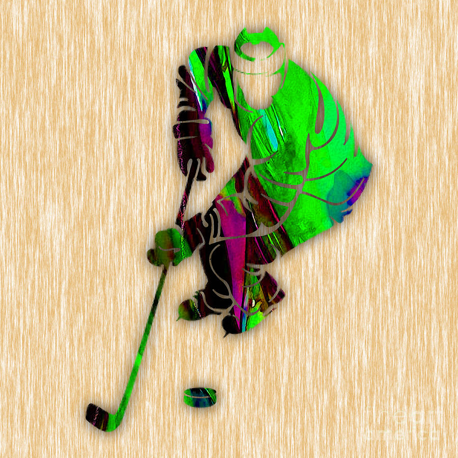 Hockey #8 Mixed Media by Marvin Blaine