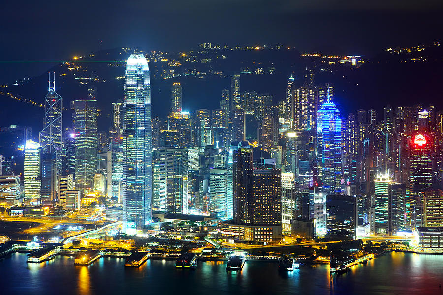 Hong Kong At Night #8 Photograph by Ngkaki