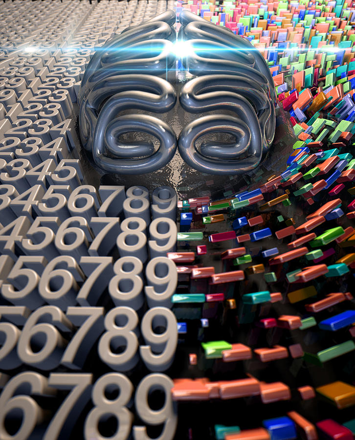 Brain Digital Art - Left And Right Brain Concept by Allan Swart Brain Digital Art - Left And Right Brain Concept by Allan Swart