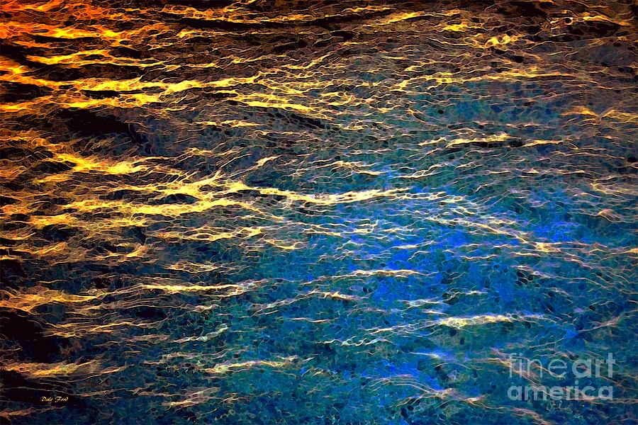 Sunset Digital Art - Light on Water #8 by Dale   Ford