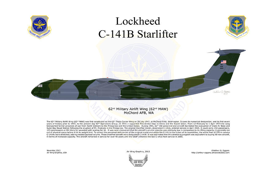 Lockheed C-141B Starlifter #4 Digital Art by Arthur Eggers