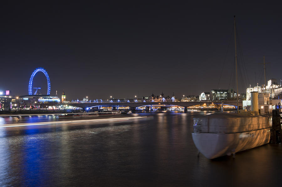 London Night Skyline Cityscape Photograph By Matthew Gibson - Fine Art ...