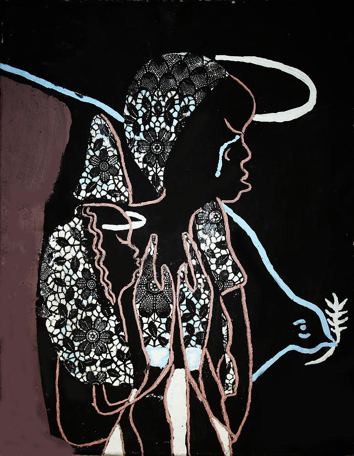 Madonna and Child #8 Painting by Gloria Ssali