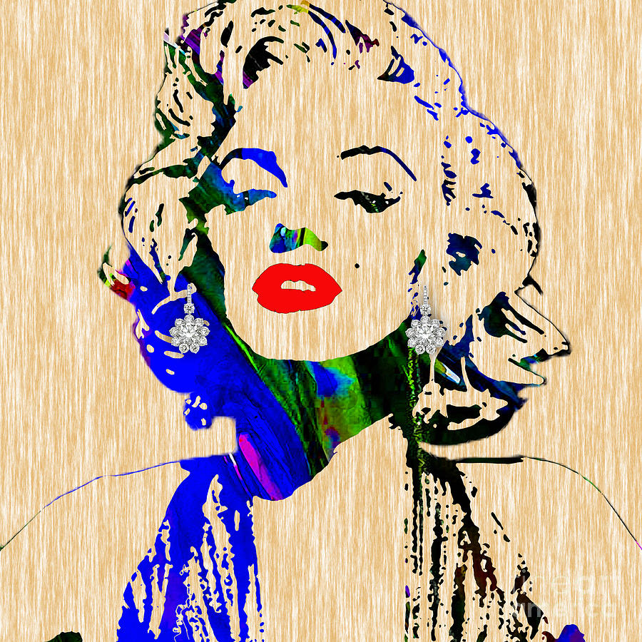Marilyn Monroe Diamond Earring Collection #8 Mixed Media by Marvin Blaine