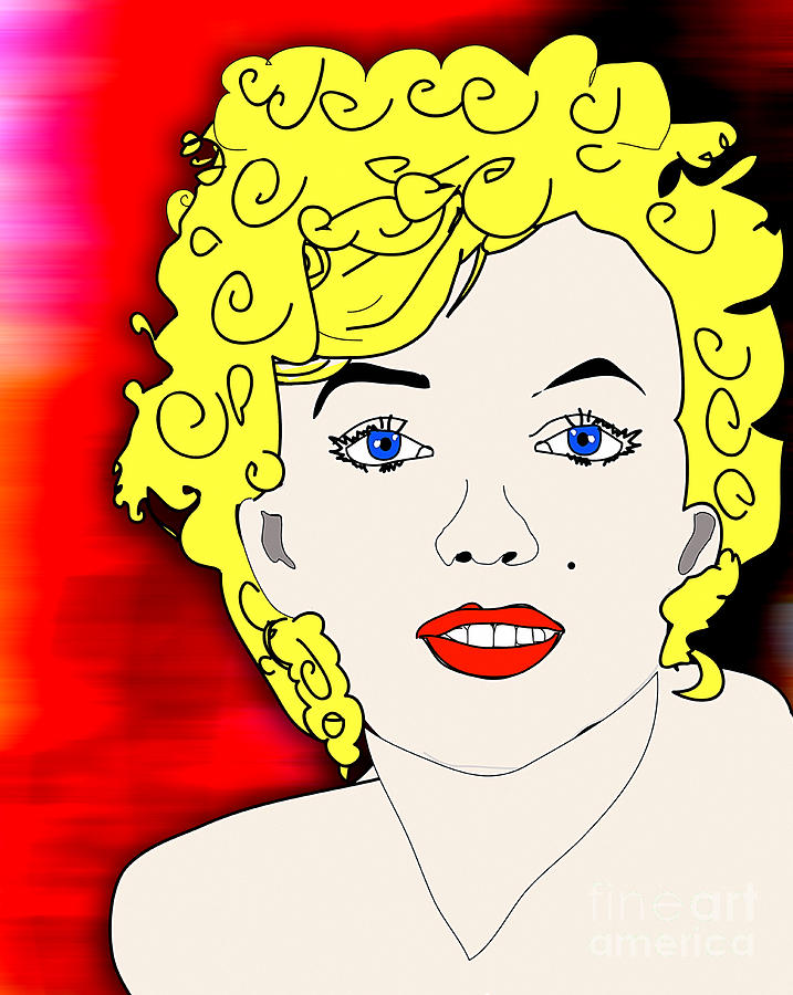 Marylin Monroe Painting #8 Mixed Media by Marvin Blaine