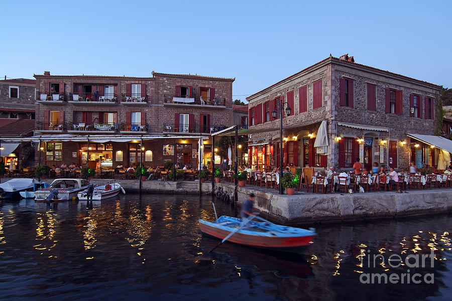 Molyvos village during dusk time #15 Photograph by George Atsametakis
