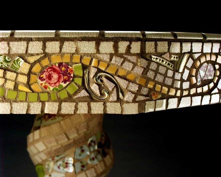 Mosaic table top #8 Ceramic Art by Charles Lucas
