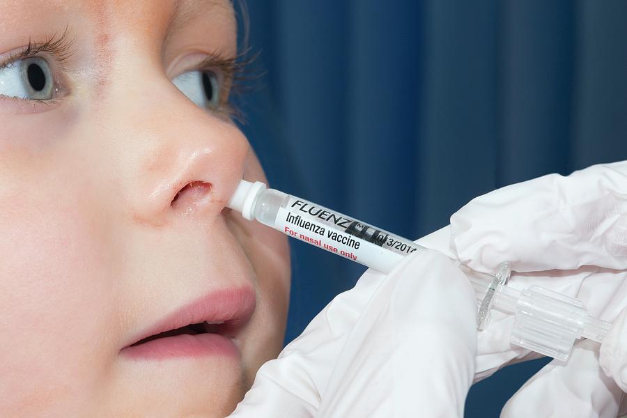Nasal Spray Seasonal Flu Vaccine Photograph by Dr P. Marazzi/science