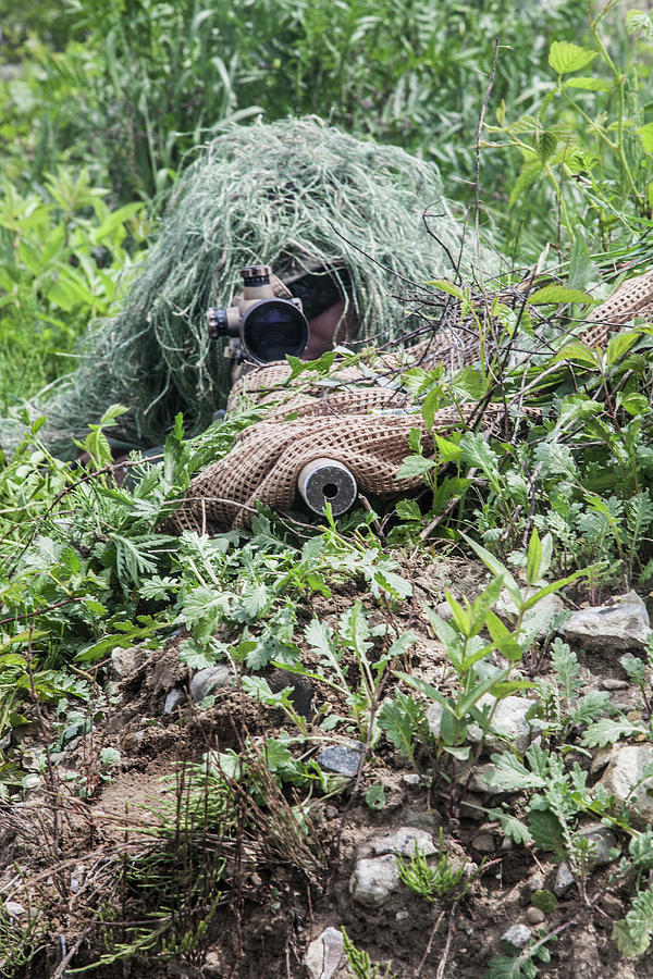 Navy Seal Sniper With Rifle In Action Photograph by Oleg Zabielin