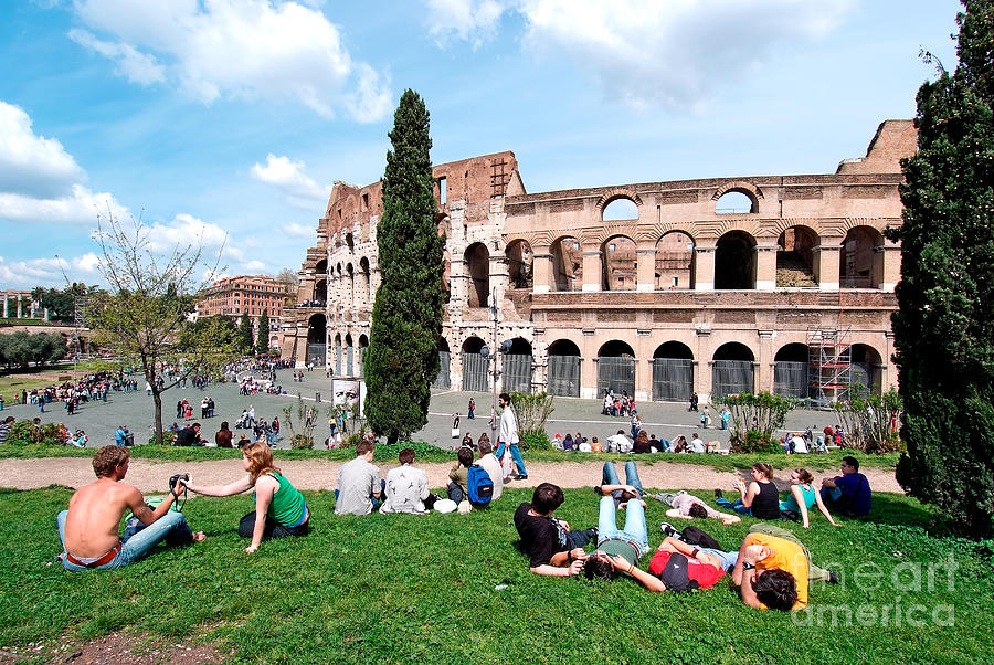 Holiday Photograph - Outside Colosseum in Rome #2 by George Atsametakis
