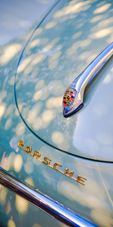 Porsche 1600 Super Hood Emblem #8 Photograph by Jill Reger