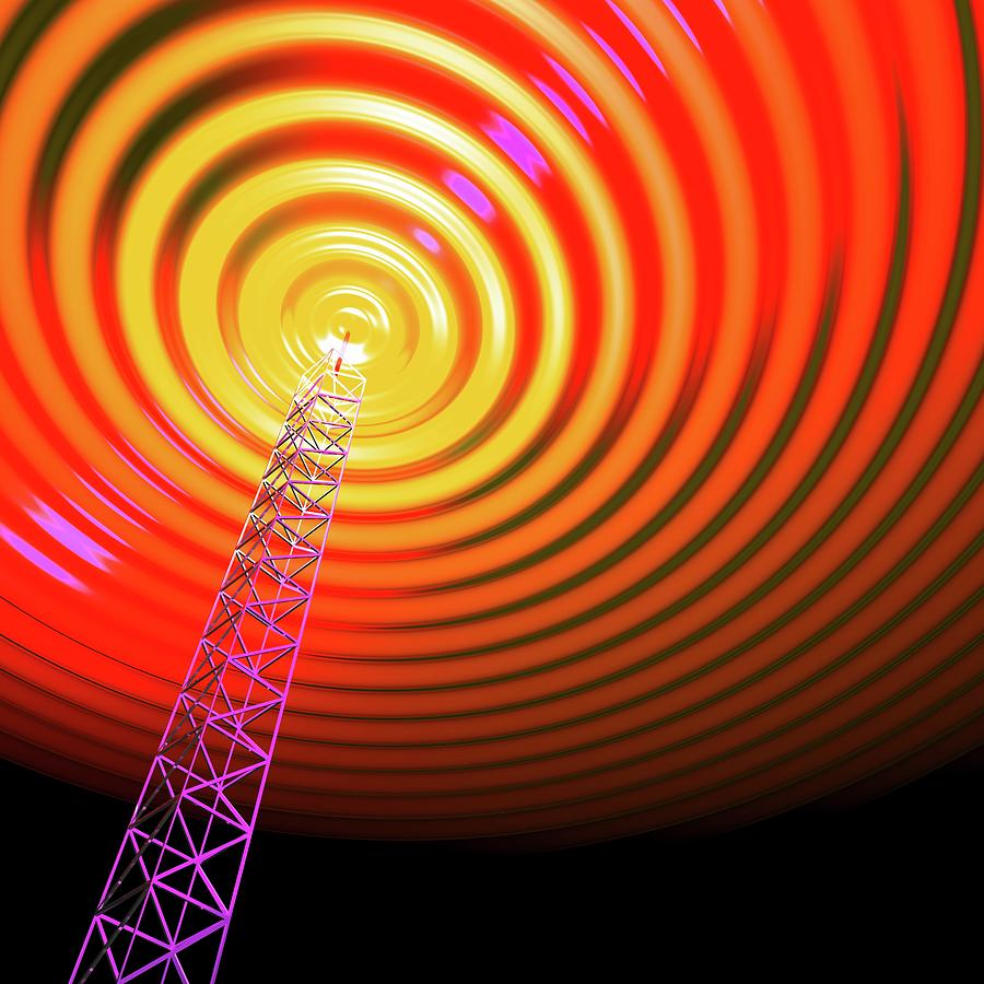 Illustration Photograph - Radio Communications Tower #8 by Russell Kightley