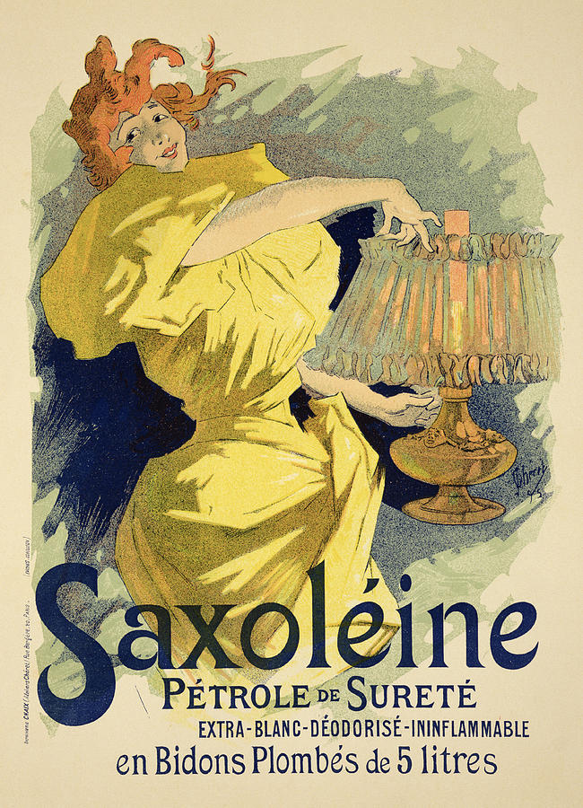 Lamp Drawing - Reproduction Of A Poster Advertising by Jules Cheret