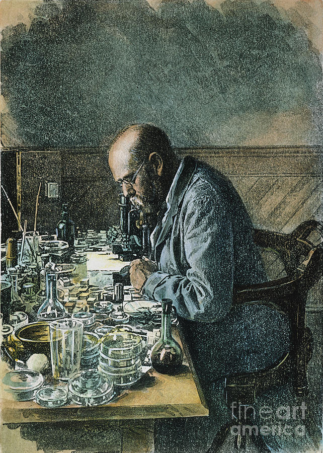 Portrait Drawing - Robert Koch 1843-1910 #8 by Granger