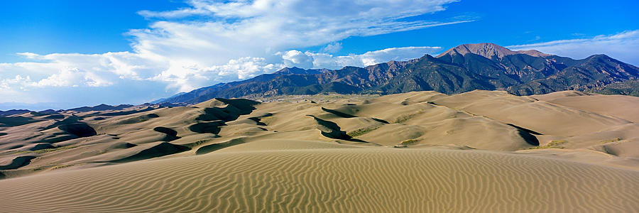 Great Sand Dunes National Park Photograph - Sand Dunes In A Desert, Great Sand #8 by Panoramic Images