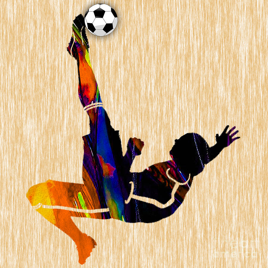 Soccer Player #8 Mixed Media by Marvin Blaine