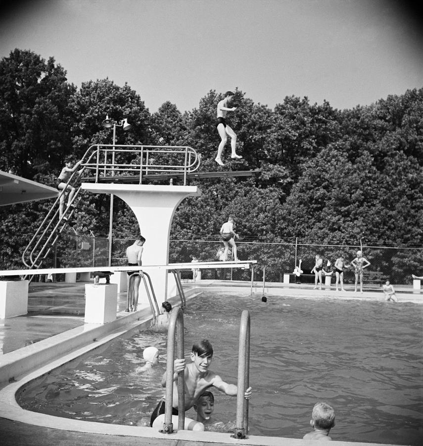 Swimming Pool, 1942 Photograph by Granger