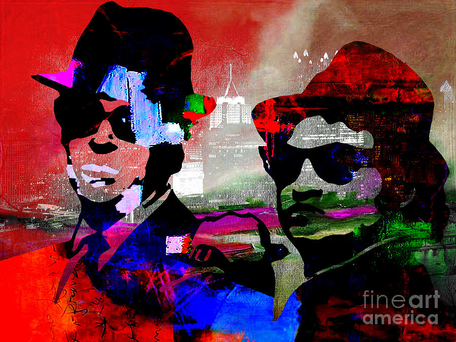 The Blues Brothers Mixed Media - The Blues Brothers #8 by Marvin Blaine