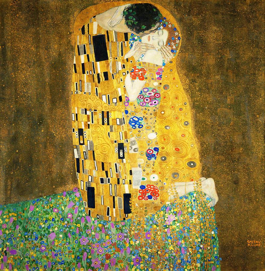 Gustav Klimt Painting - The Kiss by Gustav Klimt