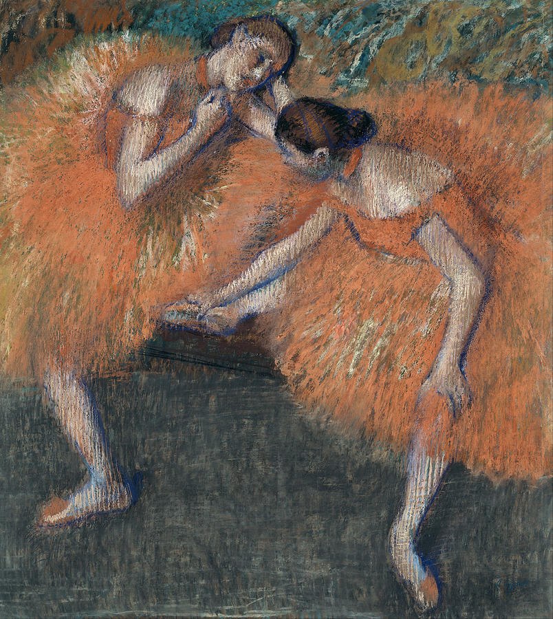 Two Dancers #22 Painting by Edgar Degas