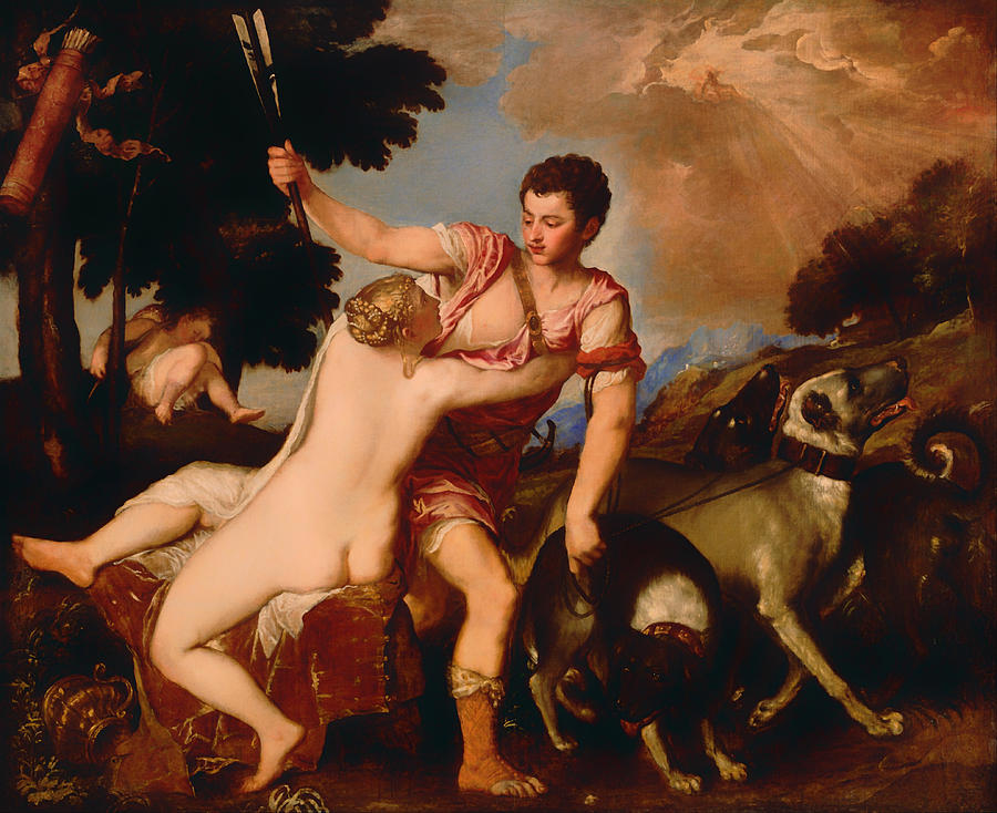 Greek Painting - Venus and Adonis #8 by Mountain Dreams