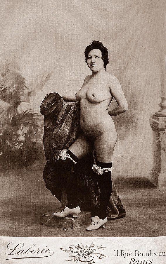Vintage Nude Postcard Image Digital Art by Unknown.
