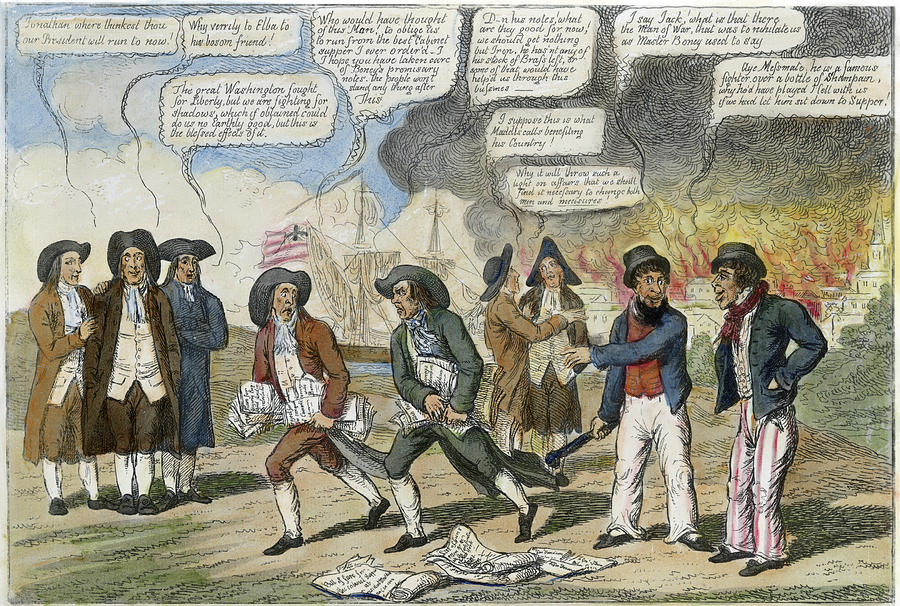Washington Burning, 1814 #8 Painting by Granger