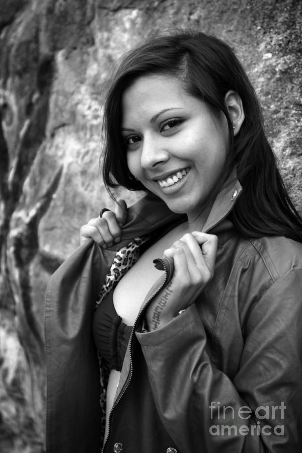 Young Hispanic Woman #8 Photograph by Henrik Lehnerer